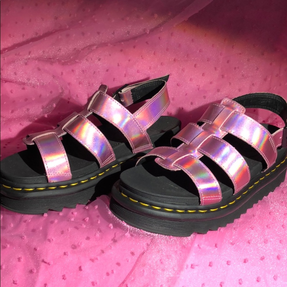 Dr. Martens Yelena Iced Metallic Strappy Sandal